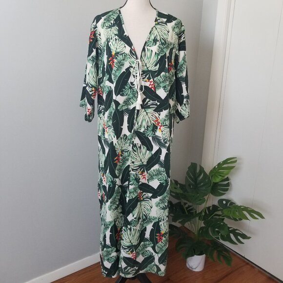 Rachel Zoe tropical swimsuit coverup O/S - Picture 1 of 7